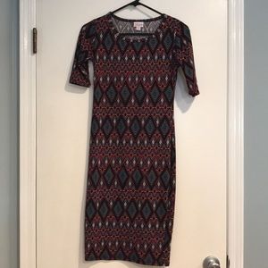 LuLaRoe Julia Dress - Size XXS - Multi-Colored